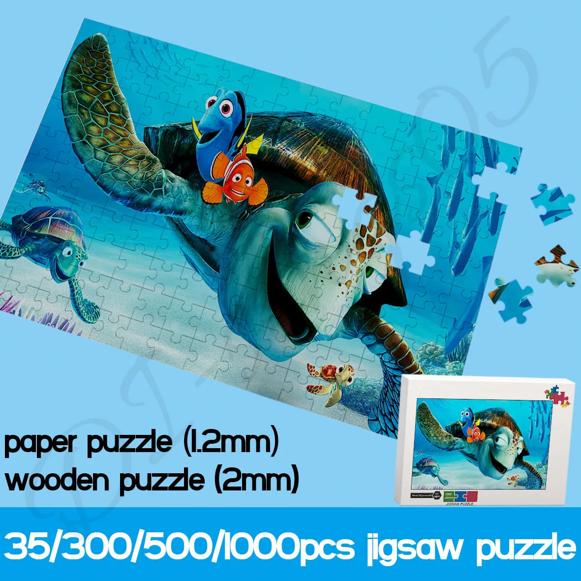 

Пазлы «В поисках Немо» для детей, пазлы из американской компьютерной фильмы Disney, 1000 деталей, деревянные и бумажные пазлы, игрушки и хобби