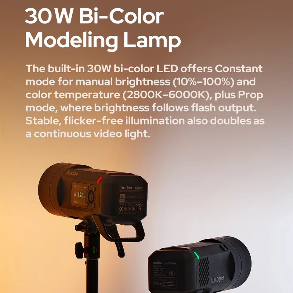 고독스 AD400PROII AD400PRO II 올인원 야외 플래시 TTL 내장 리튬이온 배터리 2.4G 무선 X 시스템 카메라용 스트로브 라이트
