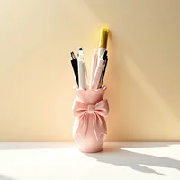 3D Printed Bow Shaped Multifunctional Decor Bottle Dual Use Flower Vase Stand And Desktop Stationery Pen Holder Decor 1