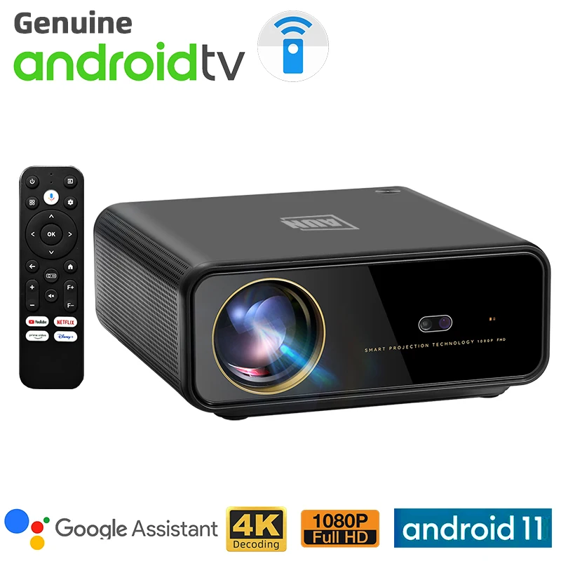 AUN U001 200inch Projector Genuine Android 11 TV Full HD 1920x1080P 4K Decode Movie Theater 3D Electric Focus Home Cinema WIFI