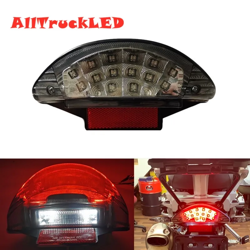 1xLEDmotorcycleTailLightmotorcycleRearLightReflectorStopBrake