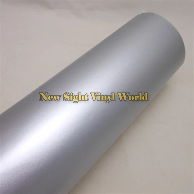 High Quality Matte Satin Chrome Metallic Silver Vinyl Folie Film Bubble  Free For Car Styling Size:1.52*20m/roll - Car Stickers - AliExpress