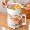 DEM-DG06 Multifunctional Electric Pot 1.2L Portable Electric Rice Cooker With Steamer HighQuality Glass Home Kitchen Appliance 6