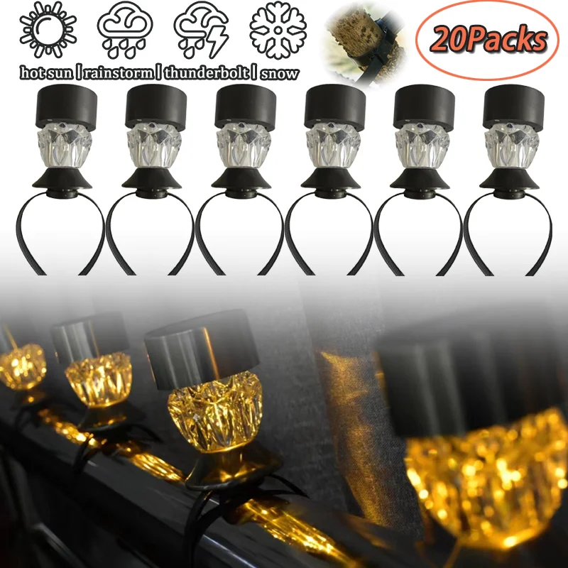 Description Picture 2 of item30 packages New Solar Pool Light Frame on the ground for swimming pool outdoor pool fence decorative accessories Waterproof LED