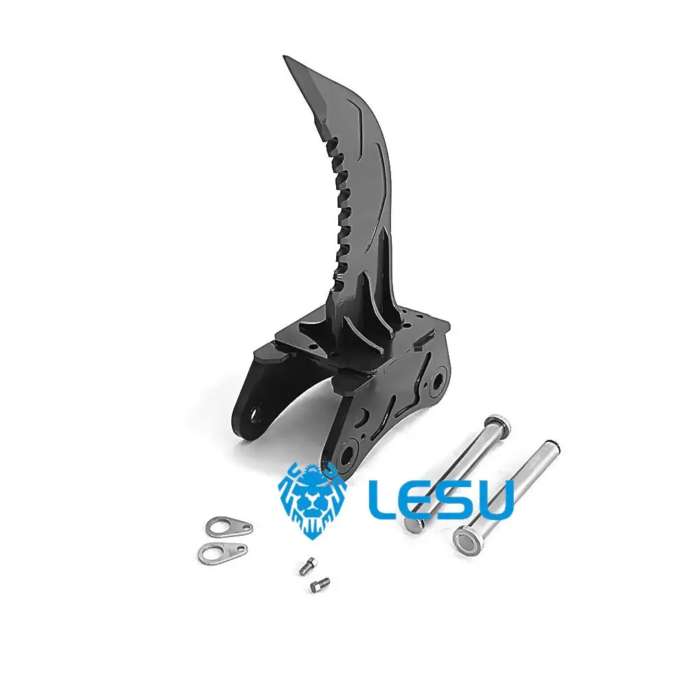 

LESU 1/14 Spare Hydraulic Excavator Metal Ripper For RC ET35 Digger Truck Upgraded Parts Toy Black Painting Accessories TH21456