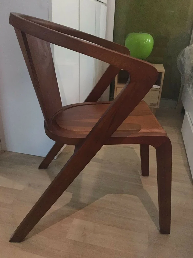 Description Picture 3 of itemModern Minimalist Designer Dining Chairs Nordic Solid Wood Dining Chair Living Room Furniture Luxury Leisure Dining table Chair