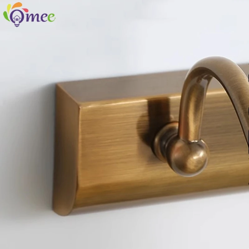 Europe Style LED Copper Mirror Wall Sconces Headlight Bathroom Cabinet Lamp Retro American Bed Room Makeup Lamp 3heads mirror