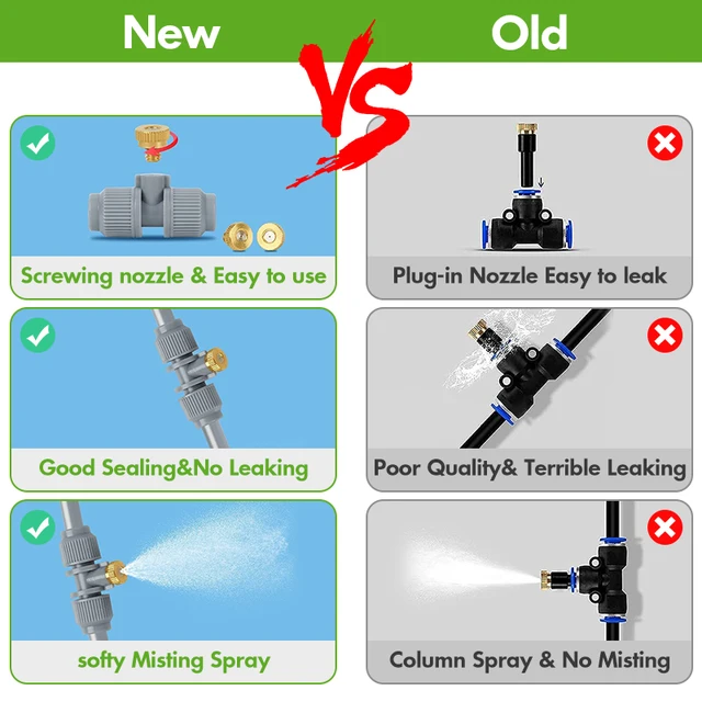 15 Méteres Kültéri Hűtővíz Ködpermetező Rendszer Kerti Porlasztó Utáni Diy Köd Otthoni Üvegház Öntözés - Image 3