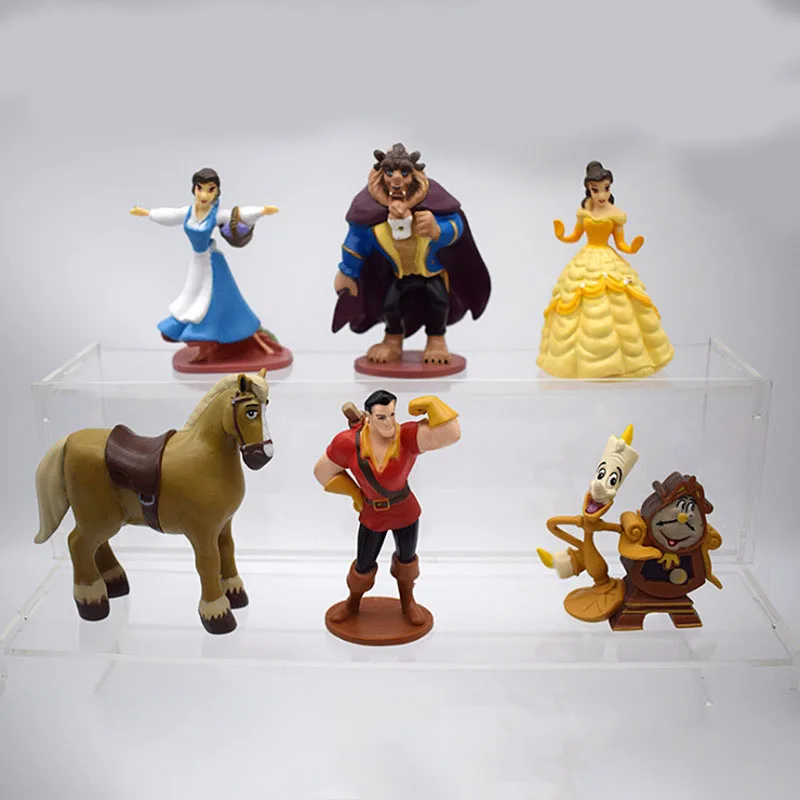 6pcs/lot disney krása a  dobytče kreslený akce cifra anime mini modelka dekorace sbírka sochu móda hraček děti dárky