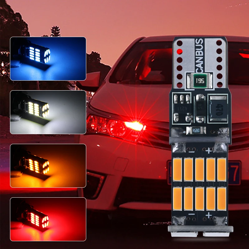 2PCS W5W T10 Led ���� Canbus 4014 SMD 6000K ��� 168 194 Led 5w5 �ڵ��� ���׸��� �� ���� ��ȣ�� �� ��ȣ ���� 12V