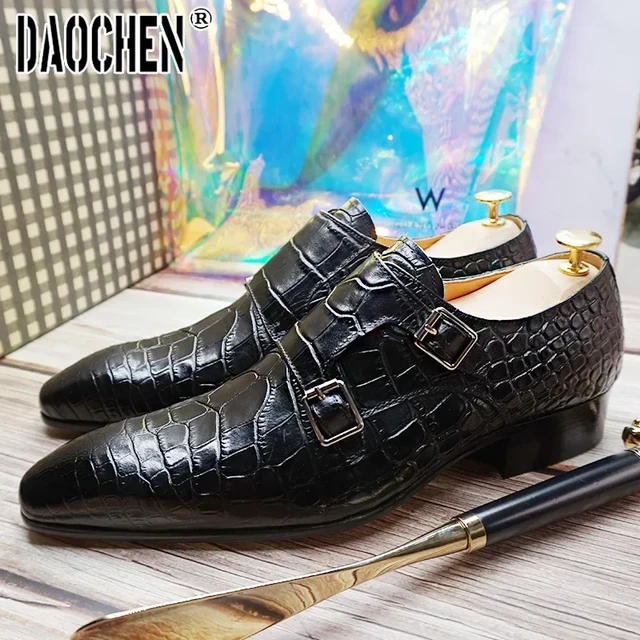 Zapatos Casuales Para Hombre Moda Elegante Mocasines Cuero Genuino Lujo  Negocios