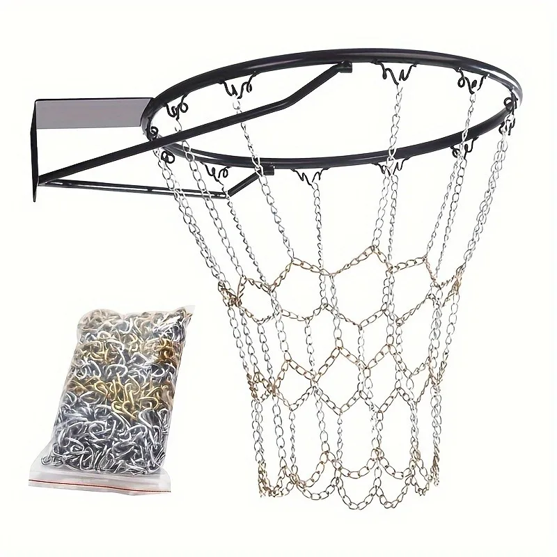 Description Picture 2 of itemOutdoor Galvanized Steel Chain Net Durable Basketball Target Net Basketball Classic Sport Steel Chain Basketball Net