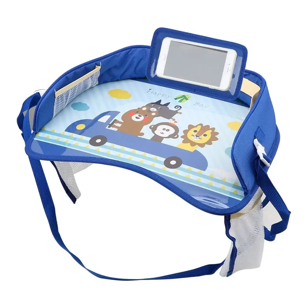 Portable Snack Tray Baby Car Seat Tray PVC Dining Kids Toy Holder Desk Ox Cloth Car Table Dining Plate