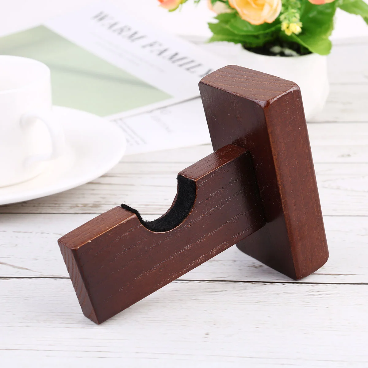 

Wall Mounted Clothes Hanger Hockey Stick Baseball Bat Display Rack Multifunction Bamboo