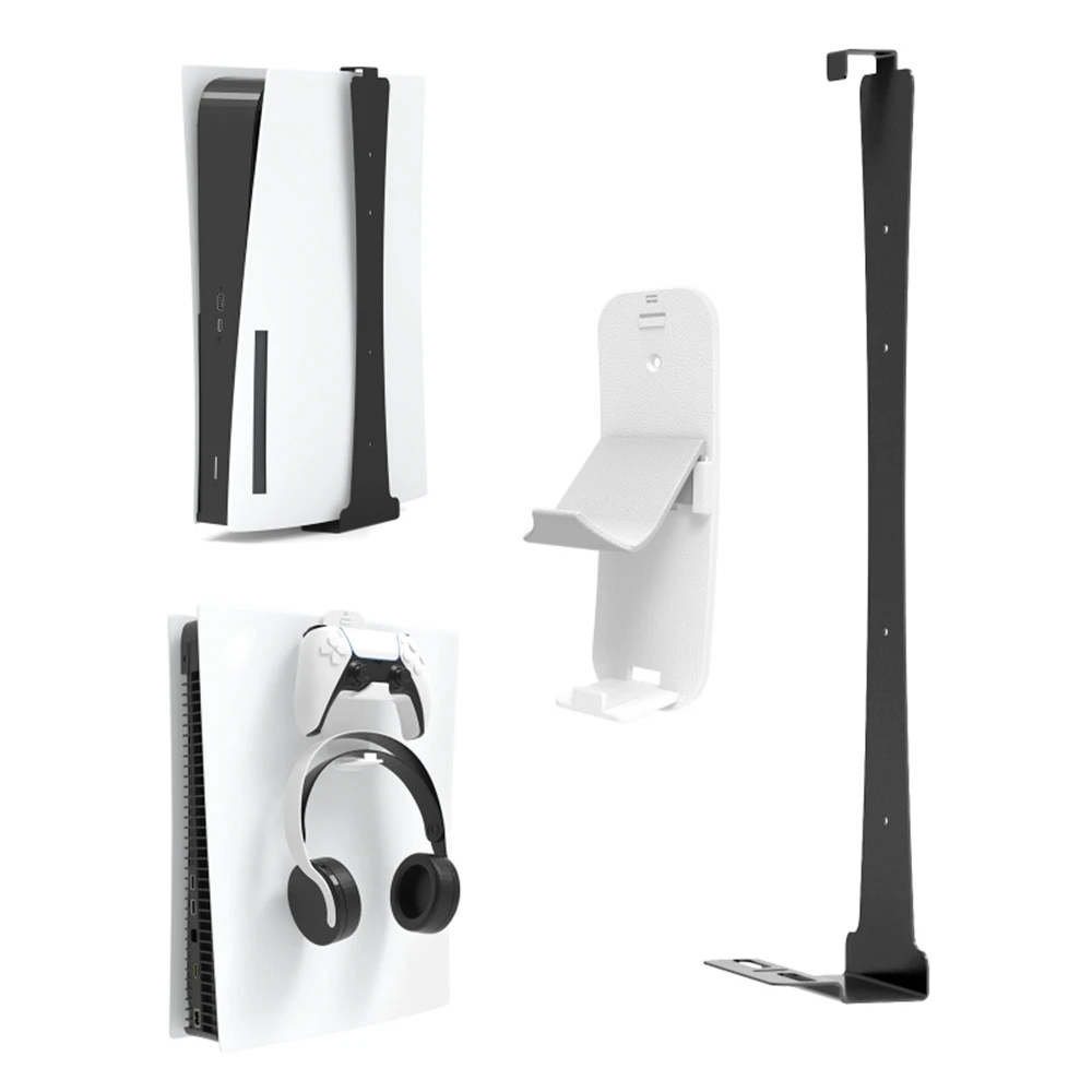 

Wall Mount Bracket Invisible Design Controller Headset Display Holder for PS5 Disc Version & Digital Edition