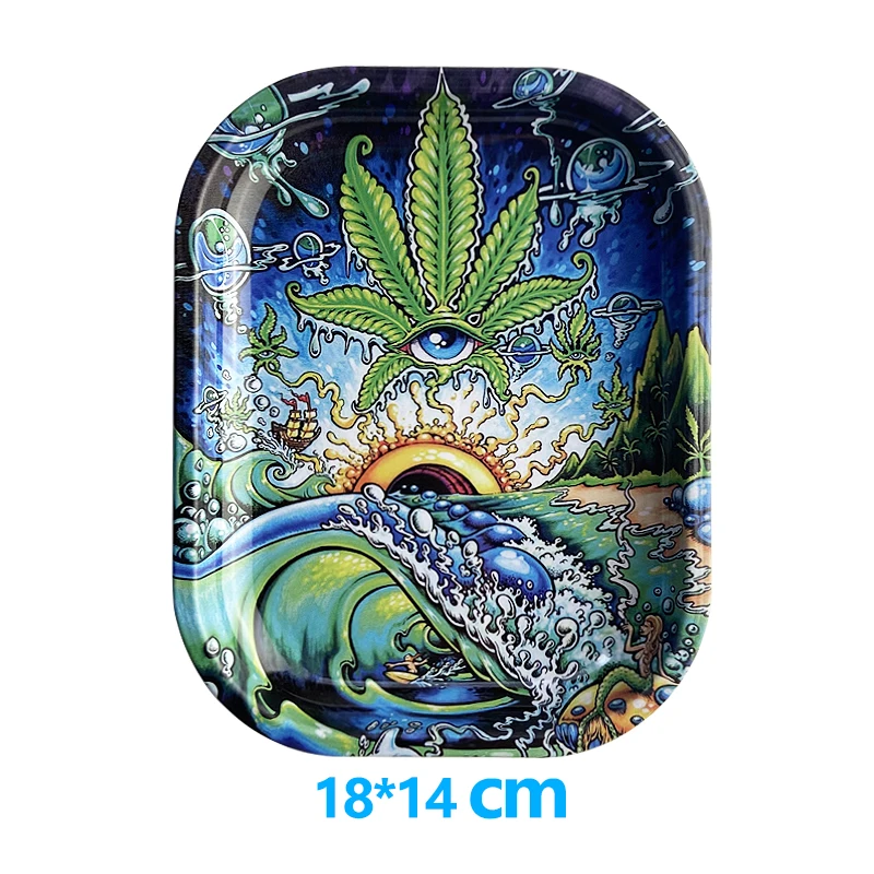 Storage Tray Smoking Tray Rolling Tinplate Pipe Cigarette Vapor Accessories Size 180x140mm