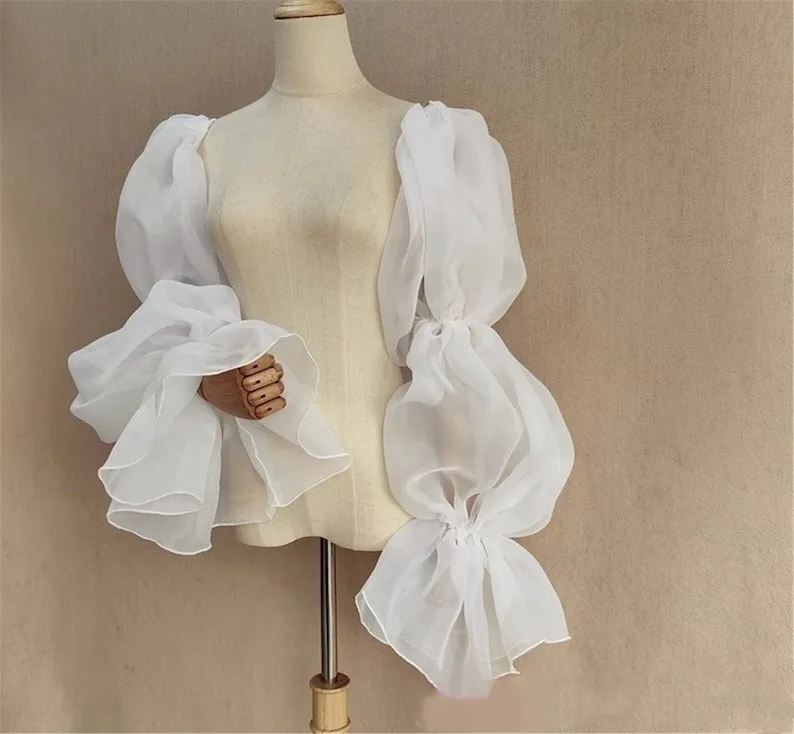 Wedding Gloves Organza Bride Sleeves Formal Party Women Bridal Accessory wedding dress gloves