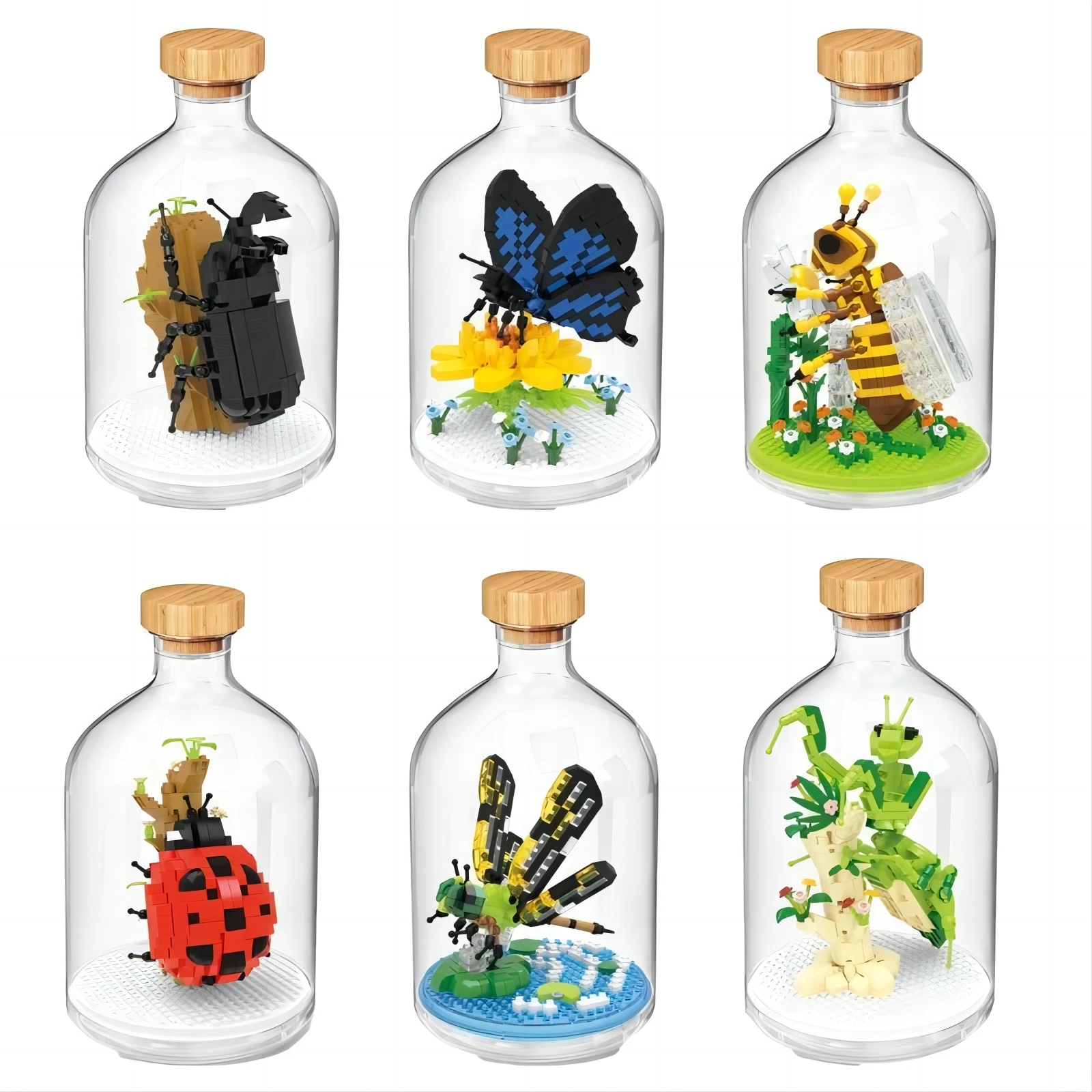 DIY Коллекция игрушек MOC, насекомое, морфий, пелерид, мантис, Бабочка, пчела, строительные блоки, модели, кирпичи, наборы для детей, игрушки