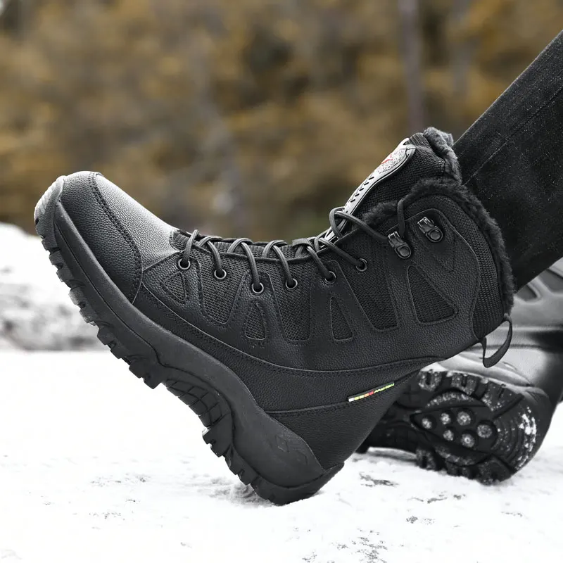 Botas Militares Para Hombres Trabajo Zapatos Prueba De Agua Cómodos Cuero  Fuerte