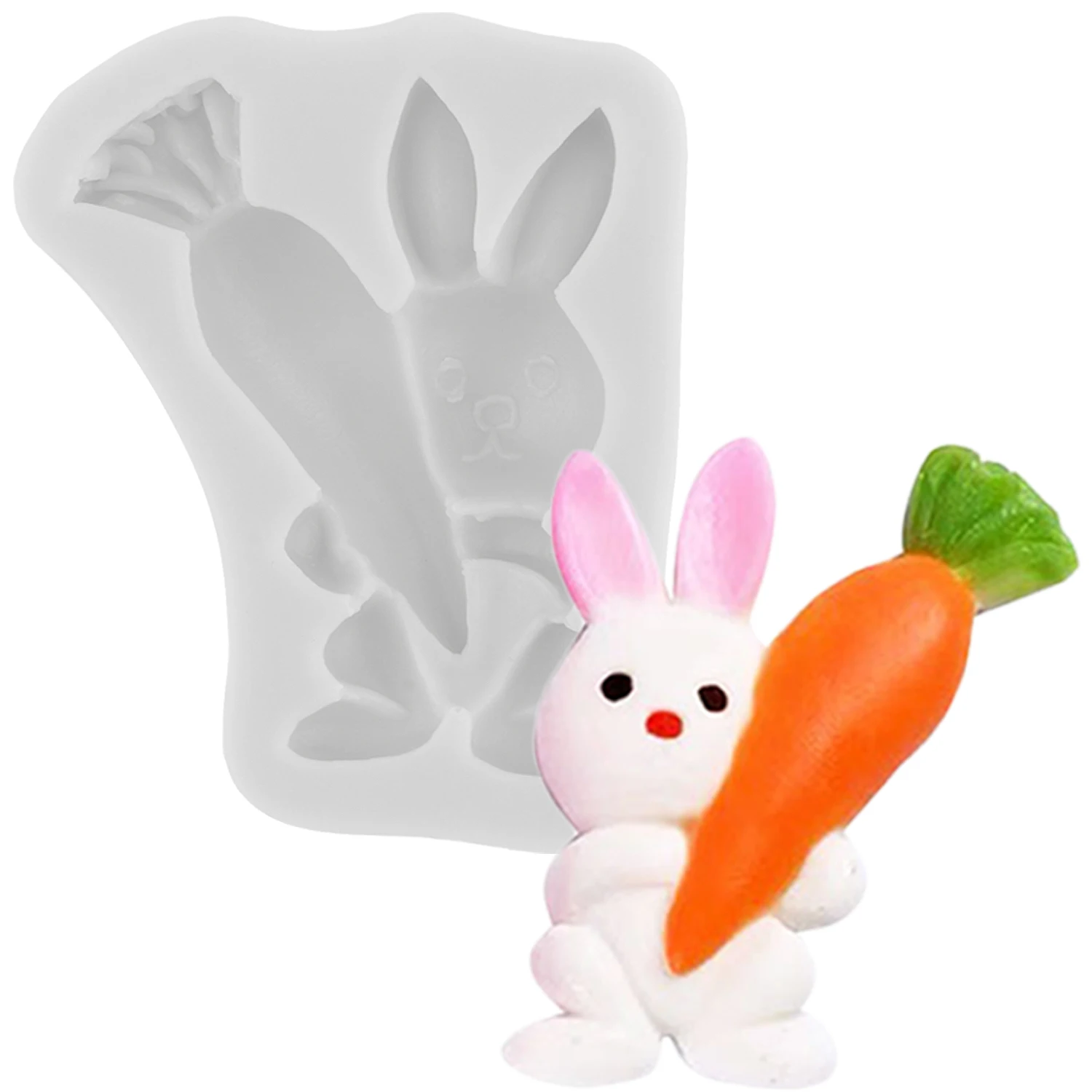 

Easter Bunny Silicone Mold DIY Rabbit Fondant Mould Sugarcraft Cake Decorating Tools Chocolate Gumpaste Molds Kitchen Gadget