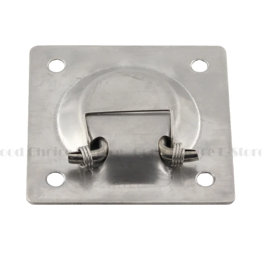 304 Stainless Steel Recessed Plate Floor Rope Tie-Down Lashing D-Ring Pad Tiedown Anchor for Trailer Truck
