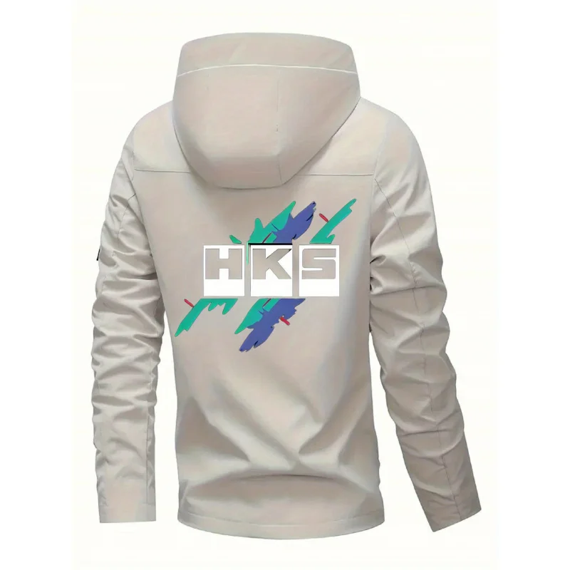 Men's Hooded Jacket – Lightweight four-season outerwear with a zipper design, suitable for hiking and urban wear. - 6