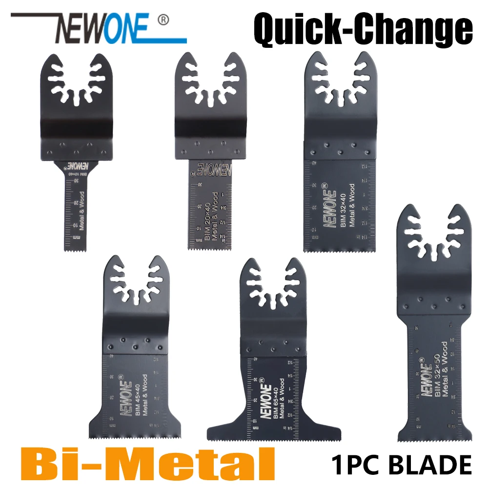 NEWONE Quick-Release 10/20/32/45/65mm bi-metal oscillante MultiTool rinnovatore lame per sega lame BIM accessori per elettroutensili