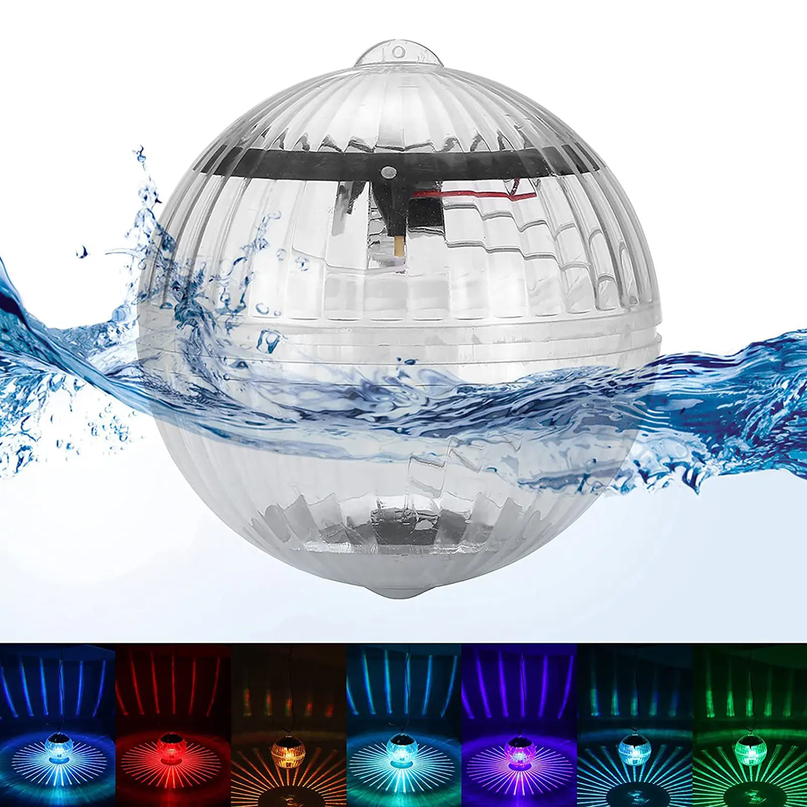 Outdoor Floating Underwater Ball Lamp Solar Powered Color Changing Swimming Pool Party Night Light For Yard Pond Garden Lamp NEW underwater disco light