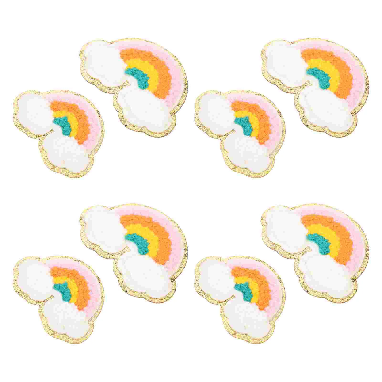 

8pcs Creative Rainbow Designed Embroidery Patches Appliques Sewing Patches