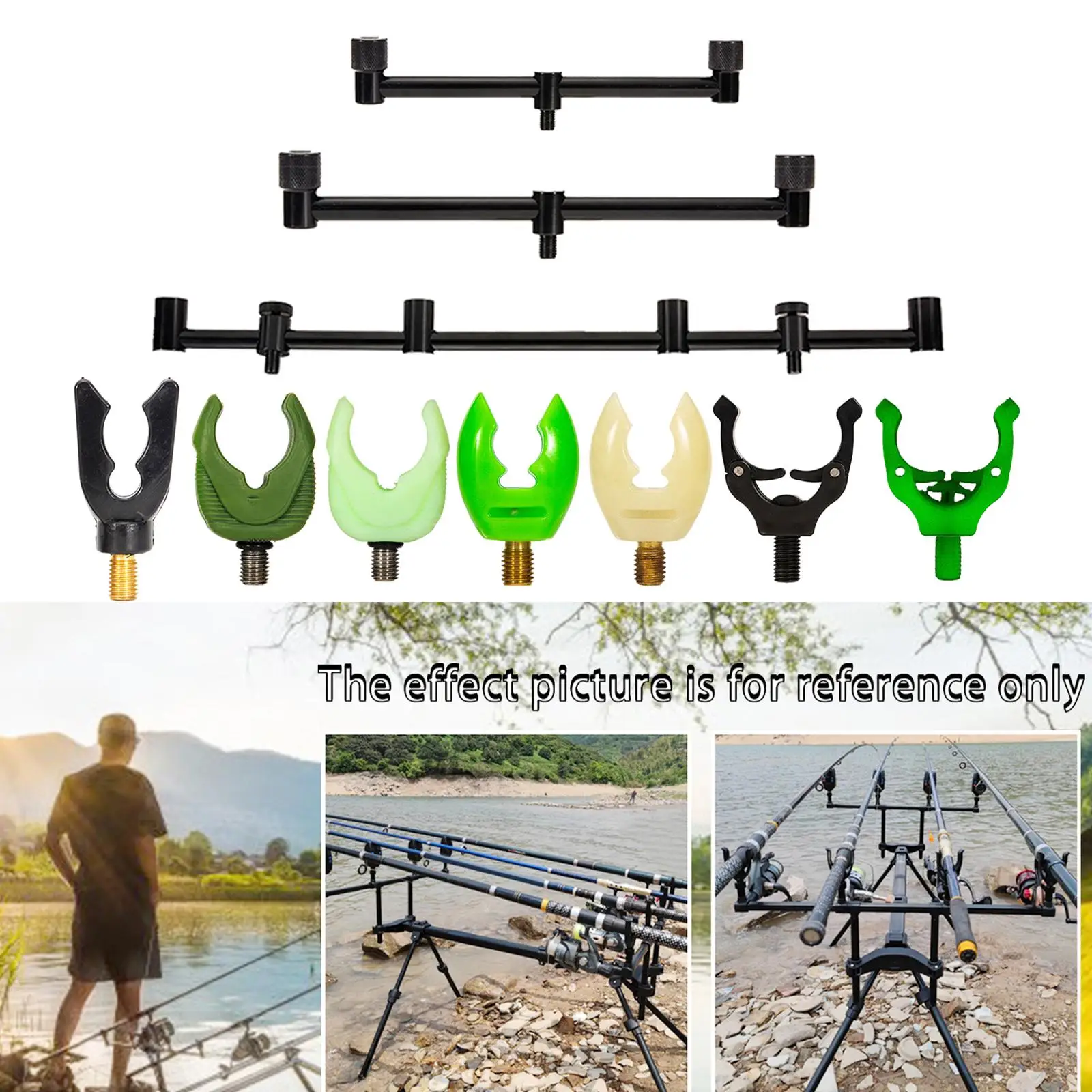 Durable Fishing Buzz Bar Rod Holder Tool Fishing Rods Crossbar Bracket Gear