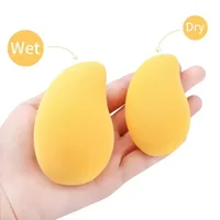 3Pcs Soft Mango Shape Makeup Sponge Beauty Egg Cosmetic Puff Foundation Concealer Cream Sponge Powder Puff Makeup Beauty Tools 5