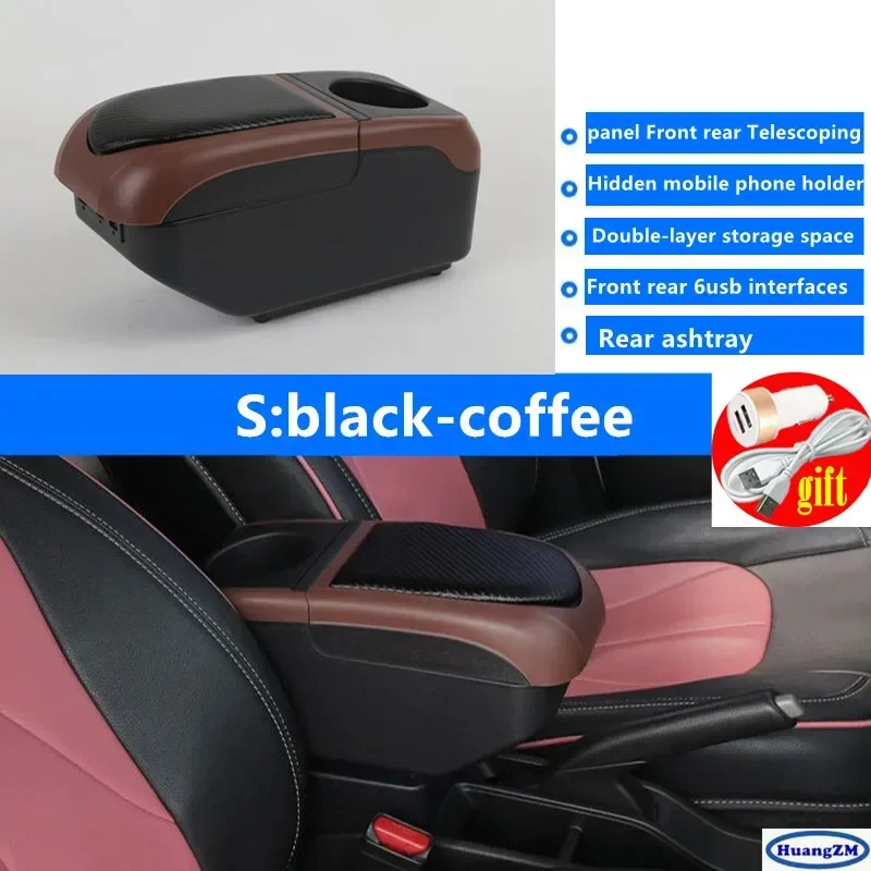 thumbnail image 1 of Reposabrazos para Hyundai I10 Reposabrazos para Hyundai I10 Caja de reposabrazos para automóvil Detalles de piezas interiores Piezas de actualización Caja de almacenamiento USB Accesorios para automóv, 1 of 5
