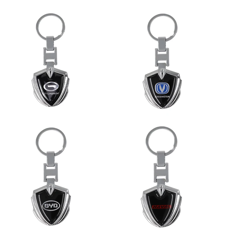 3D Metal Key Chain Car Logo carbon fiber Pendant Keychain Keyring