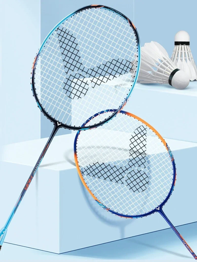 Super Light Badminton racket VICTOR racket full carbon men women HMR offensive high tension for 32LBS With Strung