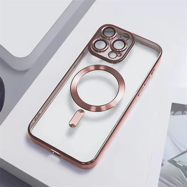 Deluxe Transparent Magnetic Protective Phone Case with Magsafe Compatibility