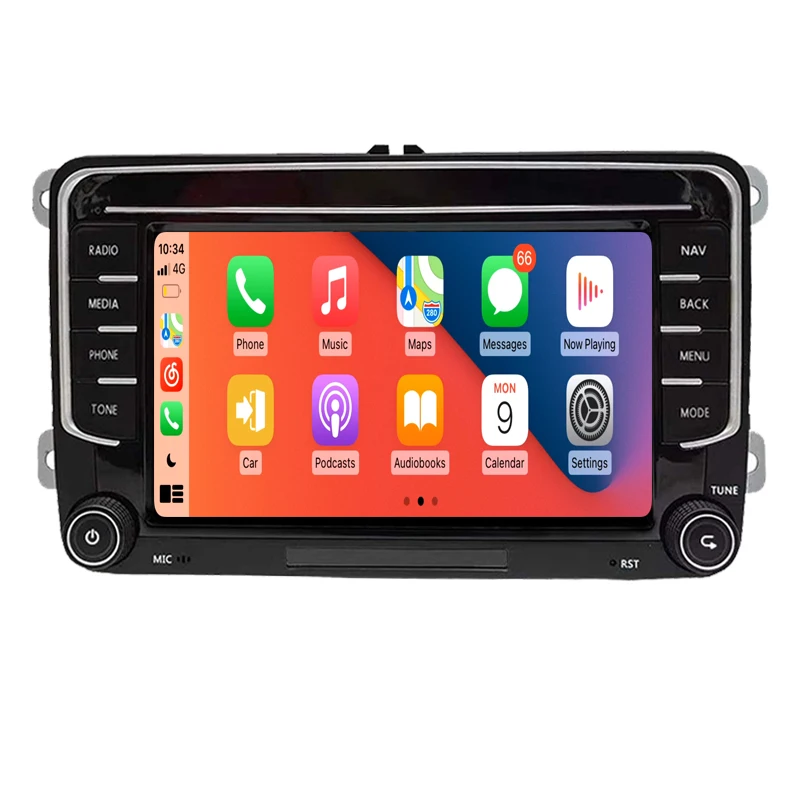 Draadloze Carplay 2 Din Android 11 Auto Radio Gps Voor Vw Volkswagen Skoda Octavia Golf 5 6
