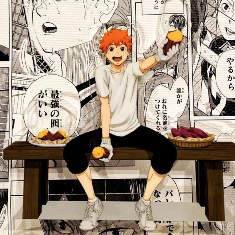 

Shoyo Hinata Anime Acrylic Stand Haikyuu Desk Display Accessories Cute Cartoon Peripheral Room Decorative Collection Friend Gift