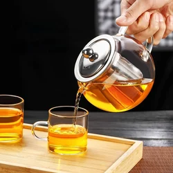 GIANXI 650ml Heat-resisting Glass Teapot Household Filter Coffee Kettle Chinese Kung Fu Tea Pot Kitchenware Coffeeware Teaware