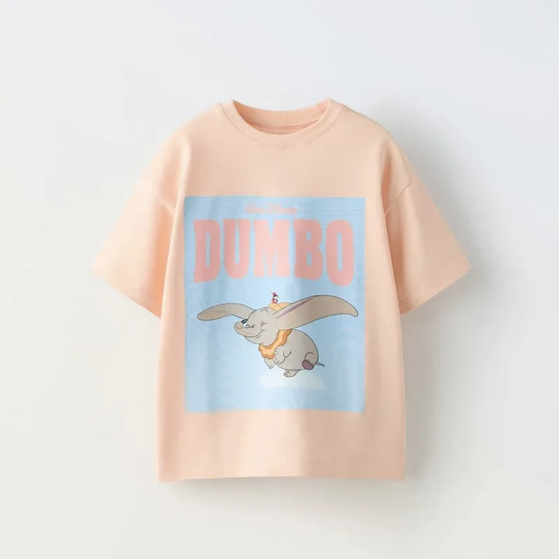 1-6Years Old Kids Costume Baby Cartoon Print TShirt Cute Printing Crewneck Base Shirt New Boys Girls Fashion Loose Short Sleeve 5
