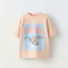 1-6Years Old Kids Costume Baby Cartoon Print TShirt Cute Printing Crewneck Base Shirt New Boys Girls Fashion Loose Short Sleeve 5