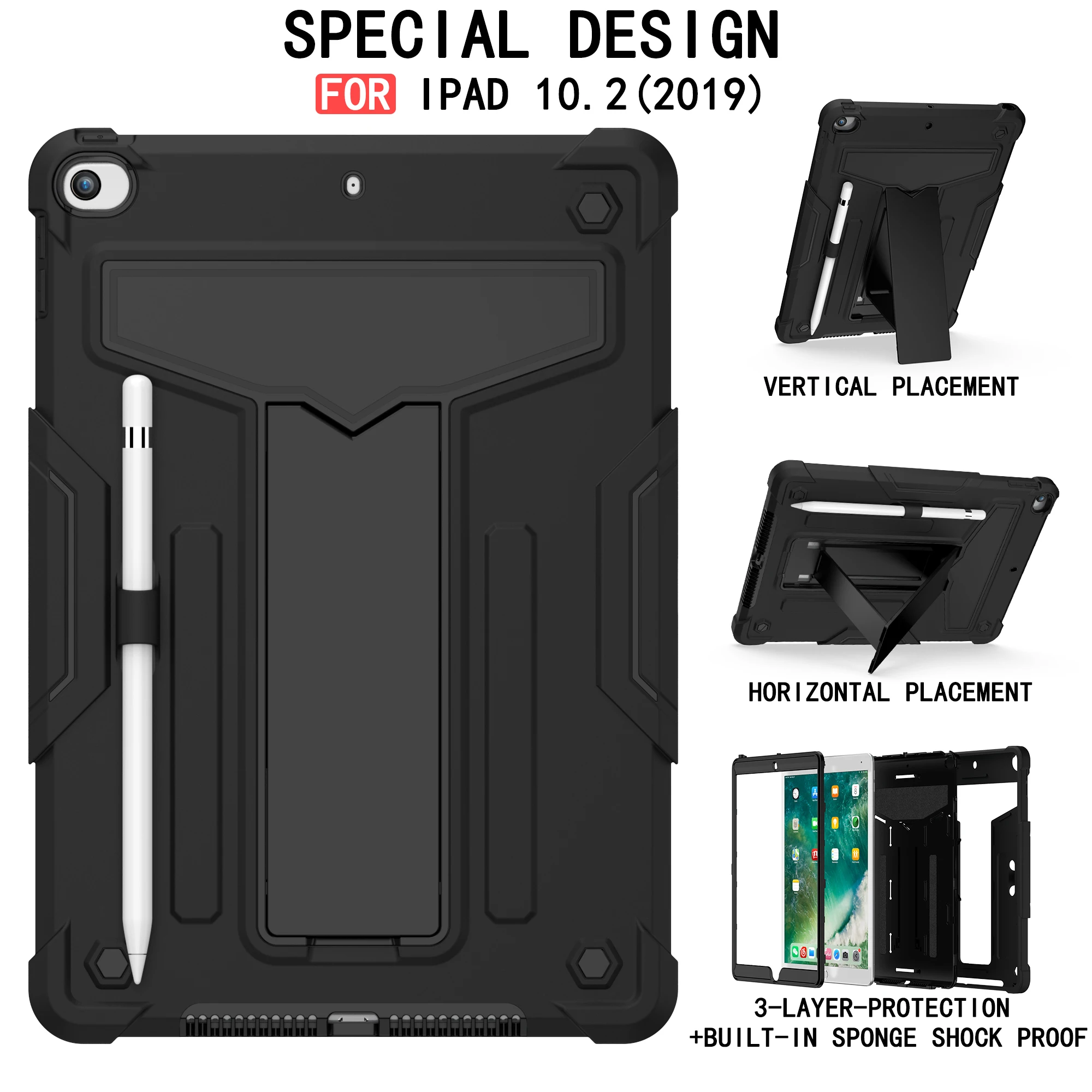 Shockproof Armor For Apple Ipad 10Th Stand Tablet Cover For Ipad 10 Heavy Duty With Holder Drop Resistance Protective Case