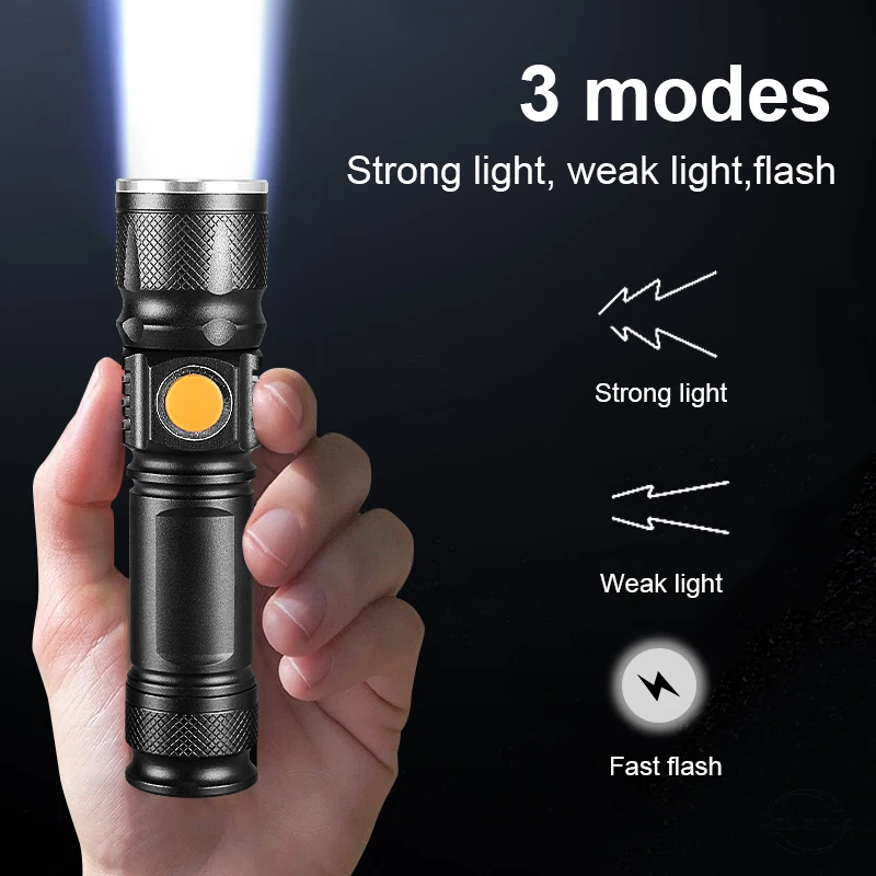 Mini Lampe De Poche Rechargeable À Led T6, Haute Puissance, Torche Super  Lumineuse Pour Vélo, Flash, Zoom, Lanterne Puissante - Lampes De Poche Et  Torches - AliExpress