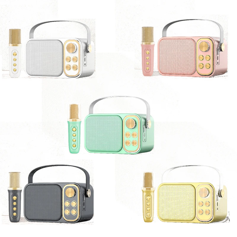 

Wireless BT Speaker Support Voice Change with Microphone Support TF / U Disk Volume Adjustment Support IOS Android Phone
