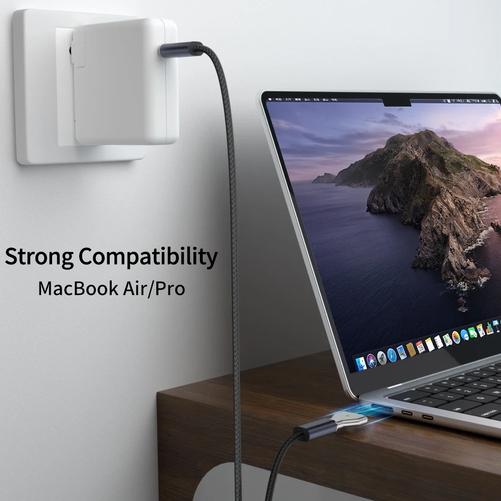 USB Type-C to Magsaf* 3 Magnetic Adapter PD30W 67W 96W 140W Fast Charging Charger For MacBook Pro Air Pro M2 140W Adapters