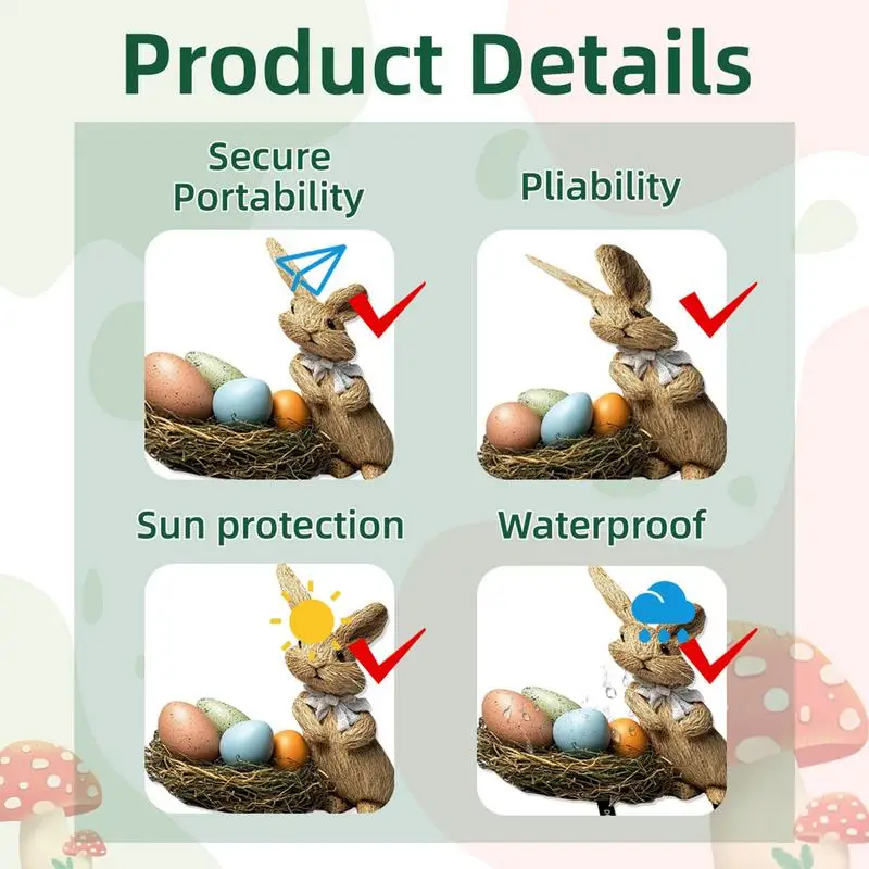 Easter Decorations Outdoor Yard Signs Easter Bunny Egg Garden Sign Gardening Outdoor Decor Stakes Lawn Decorations Stakes For