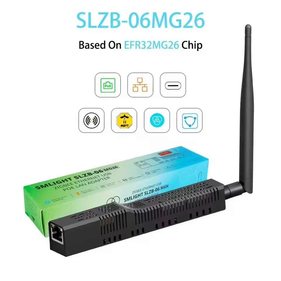 SMLIGHT SLZB-06/M Zigbee 3.0 Vers Ethernet, USB Et WiFi, Coordonnateur De Passerelle Avec PoE, Fonctionne Avec Zigbee2MQTT, Home Assistant, ZHA