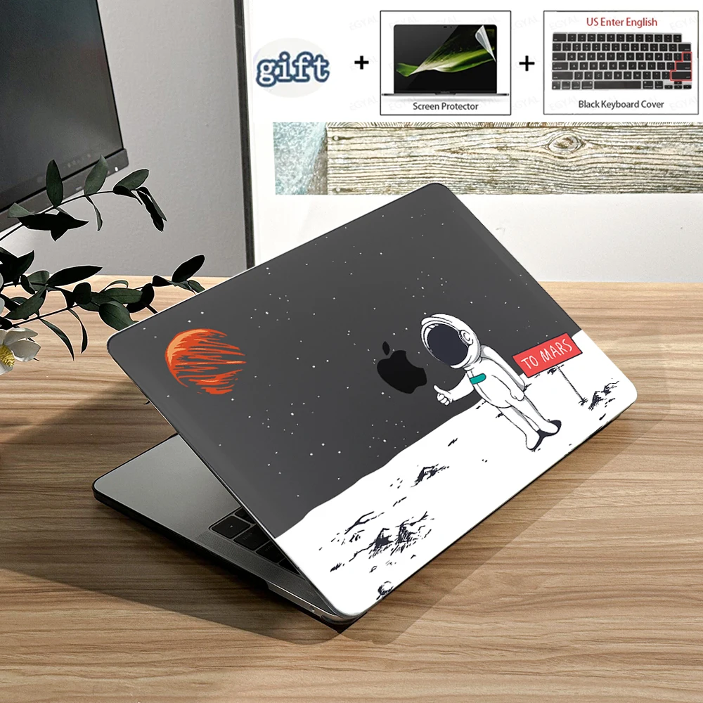 Étui pour ordinateur portable avec peinture d'astronaute, pour Macbook Pro 14 16 M1 M2 M3 Air 13.6 15.3 pouces A3114 A3113 A2338 A2337 A2681, housse de protection
