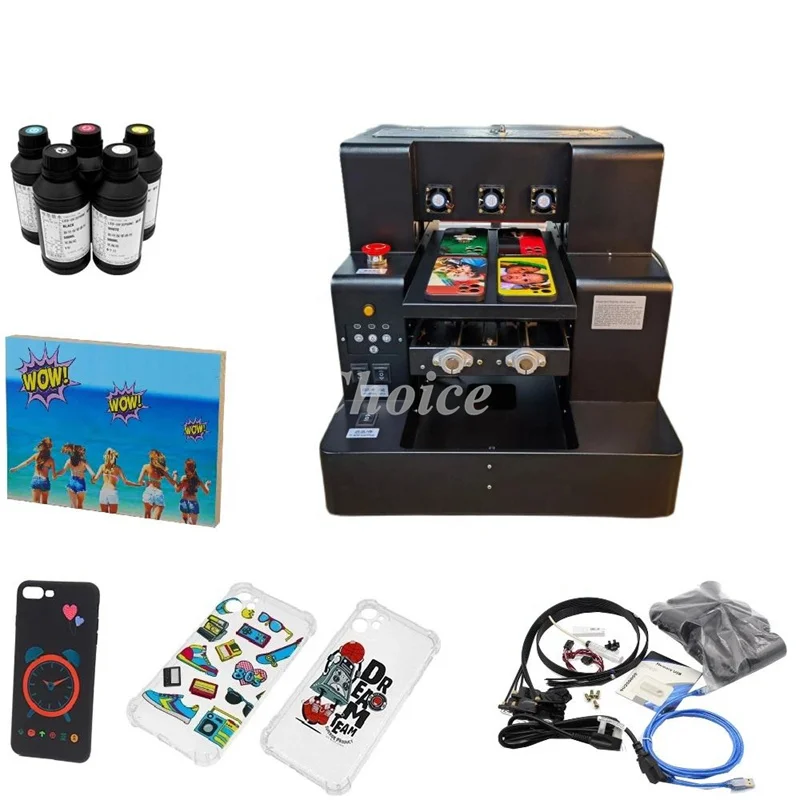 A3 DTF Printer Sticker Flatbed Printer Directly To Film Printer with UV Ink for Bottle Phone Case Metal Logo UV Sticker