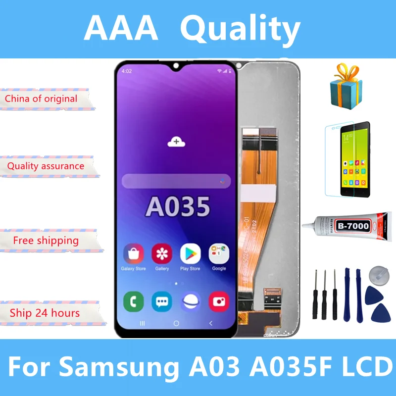 

6,5 дюйма; Оригинал протестирован для Samsung A03 A035, ЖК-дисплей, сенсорный экран с рамкой, дигитайзер в сборе, фотодисплей/DS A035F