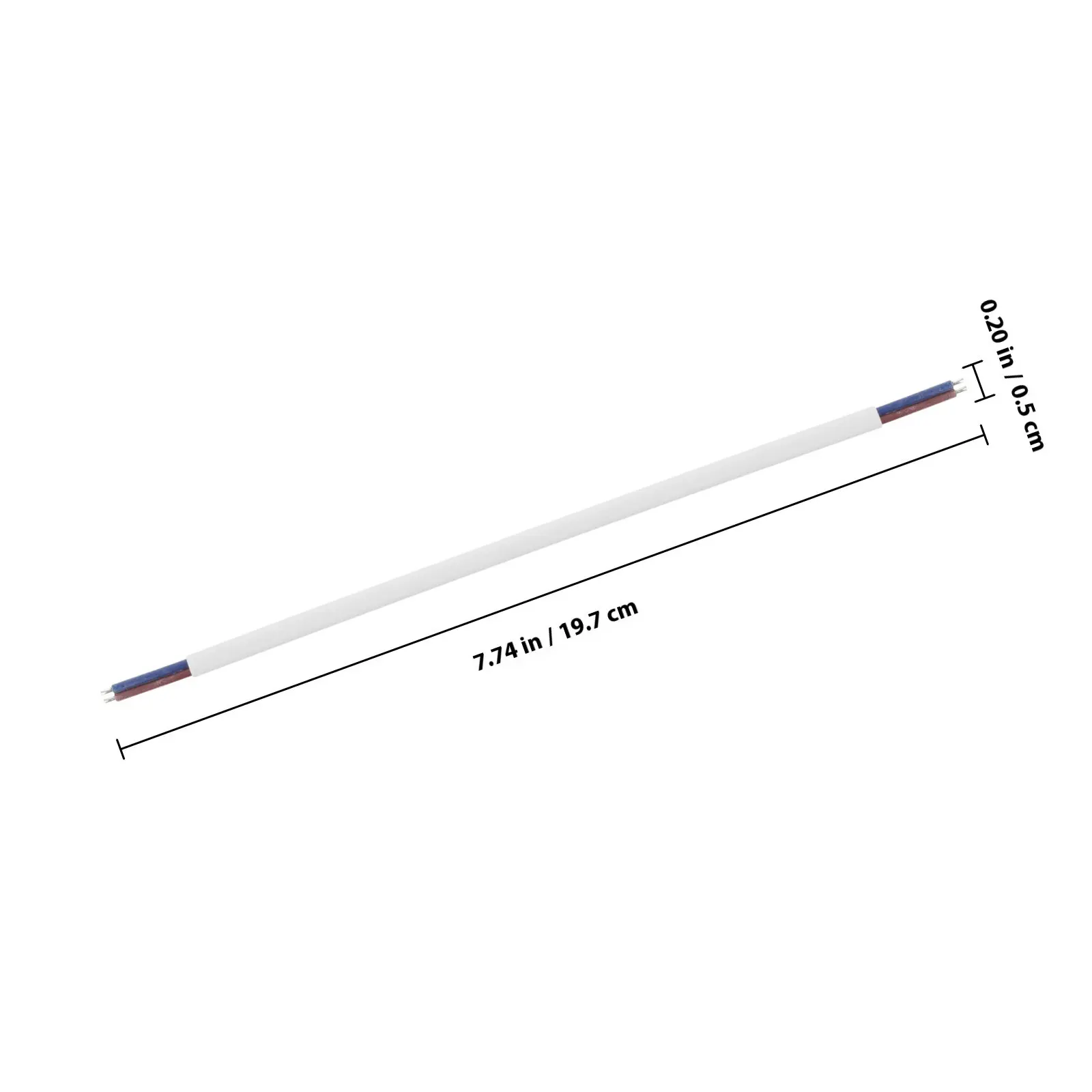 10Pcs 순수 구리 플랫 LED 전원 입력 케이블 흰색 보호 커버 구리 코어 LED 조명용 전원 케이블